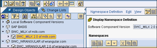 Display Namespace