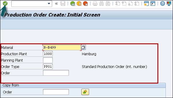 Production Order Type