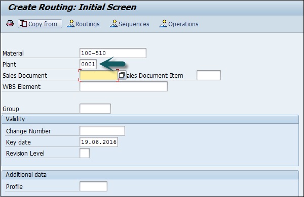 Creating Routing Initial Screen