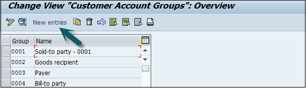 Customer Account Groups