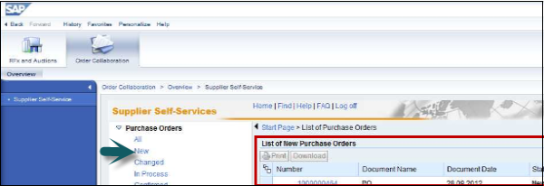 List Of New Purchase Orders