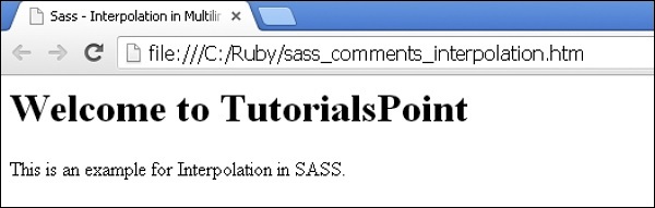Sass - Interpolation in Multiline Comments