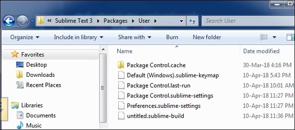 Packages User Directory Configuration3