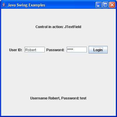 Java Swing Jtextfield Example Examples Java Code Geeks