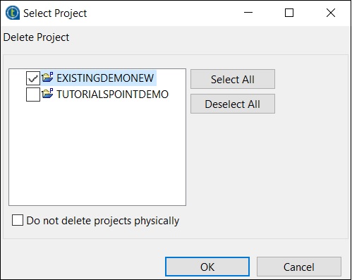 Project Deleting