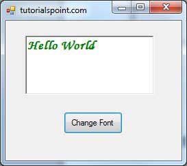 VB.Net Font Dialog Example
