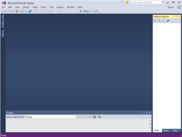 Window of Visual Studio