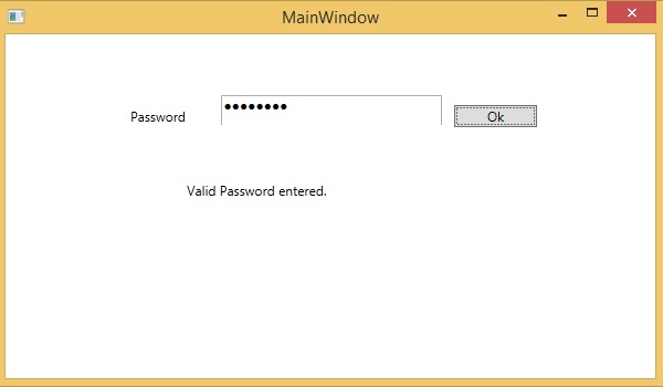 PasswordBox Output