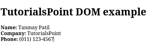 XML DOM Output