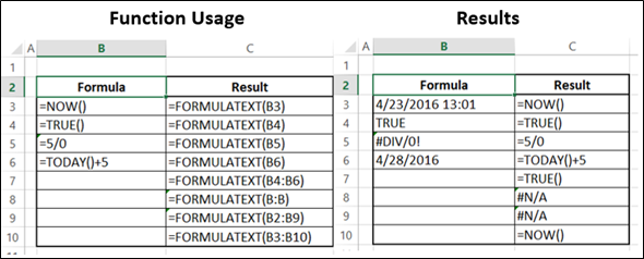 Formulatext Function
