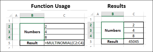 MULTINOMIAL Function