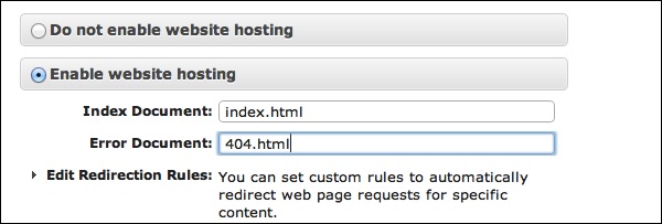 Enable Website Hosting