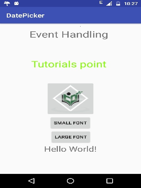 Android - Event Handling