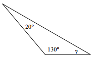 Finding an angle measure of a triangle given two angles Online Quiz 7.4