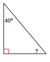 Finding an angle measure of a triangle given two angles Online Quiz 7.6