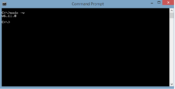 Command Prompt Shows v6.11.0