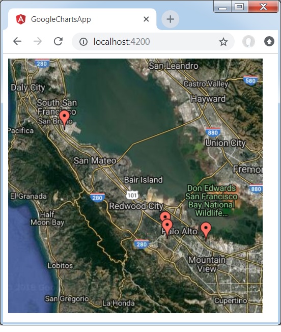 Map Chart using Latitude/Longitude