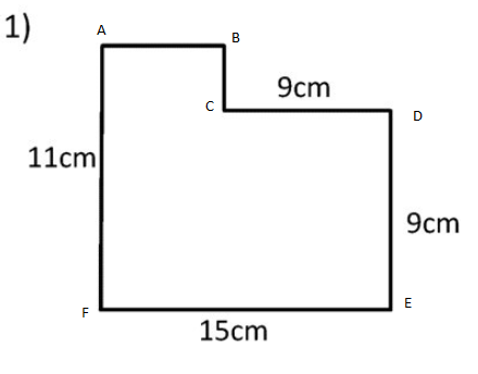 Find the length of the missing sides and then work out the perimeter of ...