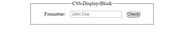 CSS Display Block