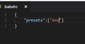 Babelrc Environment Details
