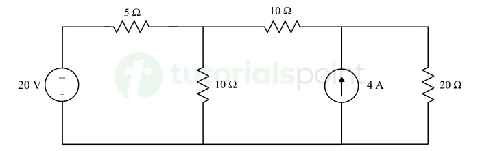 Thevenin's Theorem Example Circuit