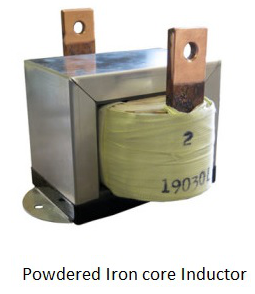 Image of a powdered core inductor.