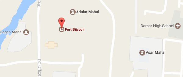 Bijapur Fort Location