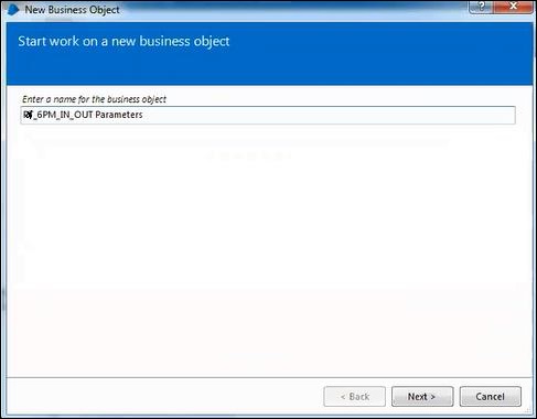 Creating Business Object
