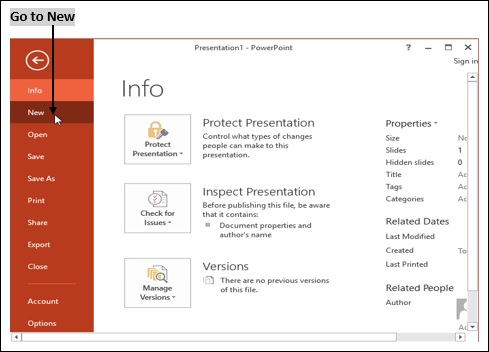 Powerpoint New File