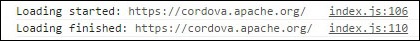 Cordova InAppBrowser Console