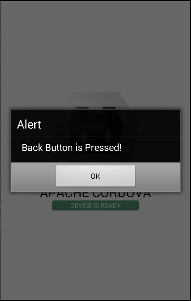 Event Back Button