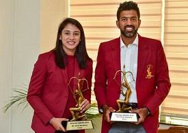 Smriti Mandhana and Rohan Bopanna