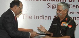 Indian Army and IndusInd Bank Sign