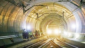 Railway Station Inside Tunnel