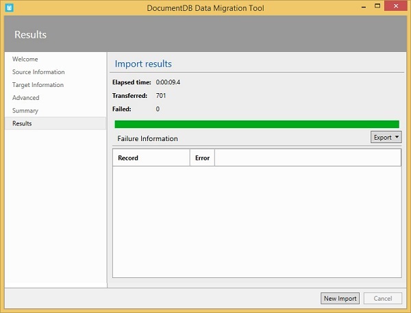 Sql Import Completed