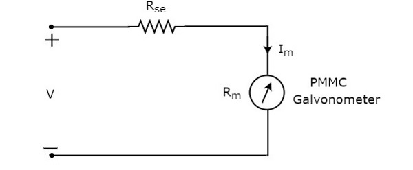 Circuit Diagram Of DC voltmeter
