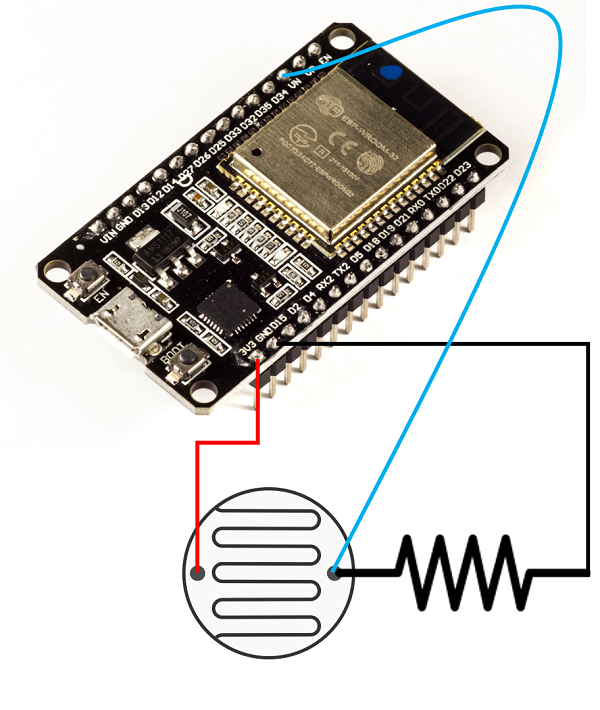 LDR Connection with ESP32