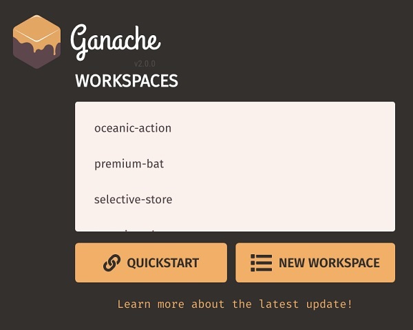 Ganache Desktop
