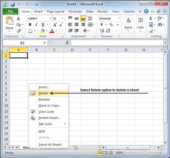  Delete Worksheet In M S Excel 