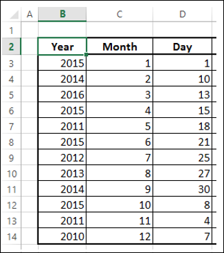 Obtaining Date from Year, Month and Day