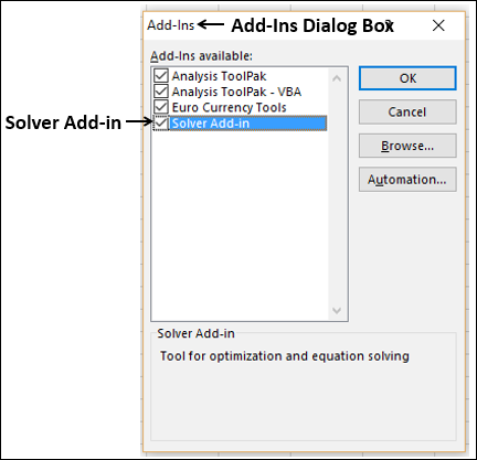 Solver Add-in