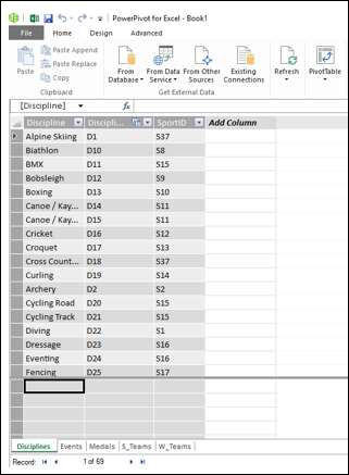 Tabs in Data View