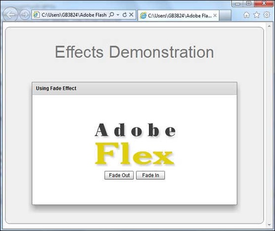 Flex Fade Effect
