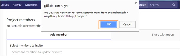GitLab Remove User