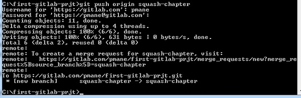 GitLab Squashing Commits