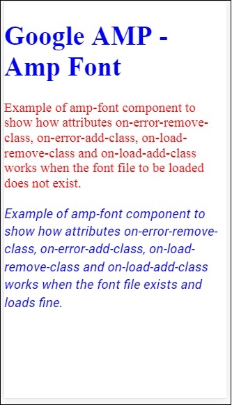 Amp Font Loads