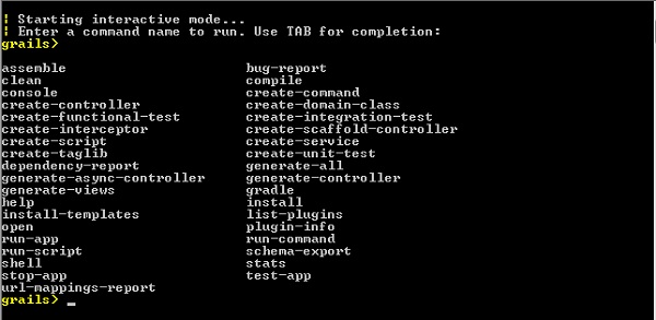 Grails Interactive Mode