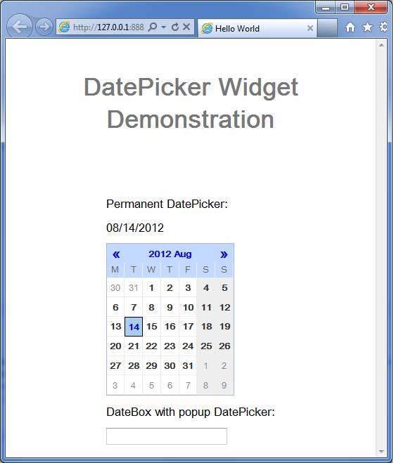GWT DatePicker Widget