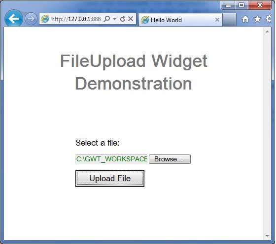 GWT FileUpload Widget