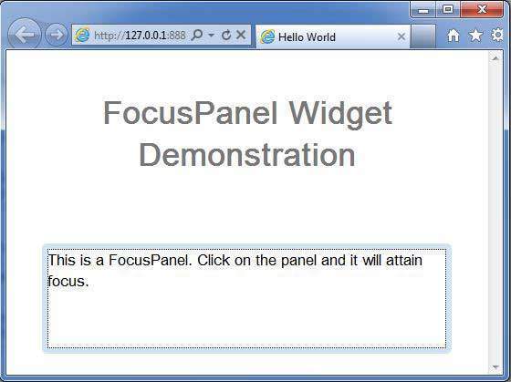 GWT FocusPanel Widget